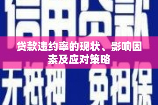 资兴贷款违约率的现状、影响因素及应对策略