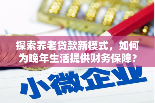 石家庄探索养老贷款新模式，如何为晚年生活提供财务保障？