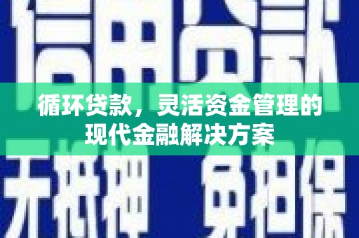 石屏循环贷款，灵活资金管理的现代金融解决方案