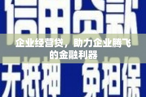 太仆寺旗企业经营贷，助力企业腾飞的金融利器