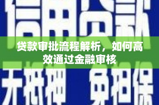 士林贷款审批流程解析，如何高效通过金融审核