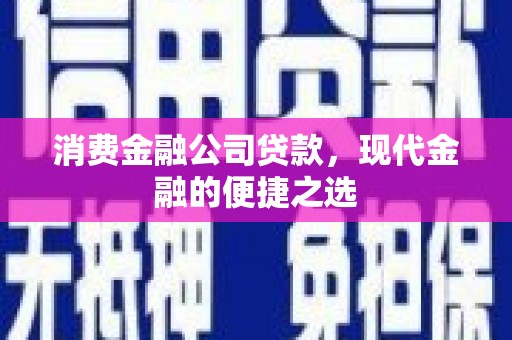 海城消费金融公司贷款，现代金融的便捷之选